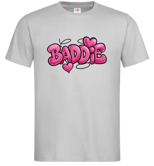 Чоловіча футболка Baddie Сірий фото