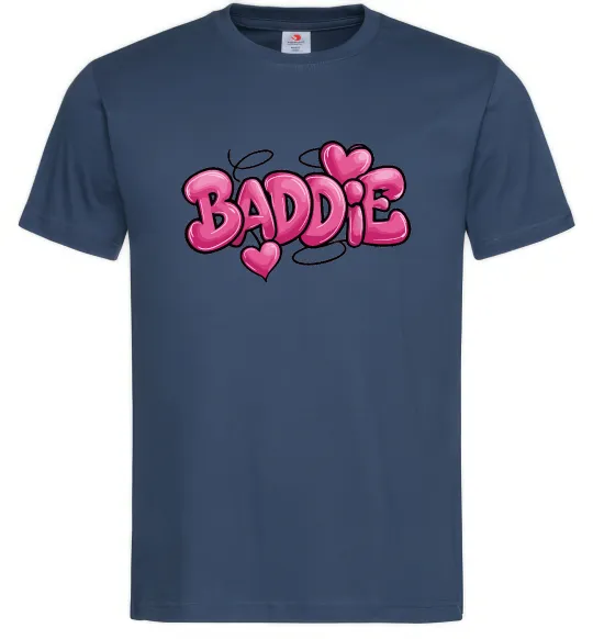 Чоловіча футболка Baddie Темно-синій фото
