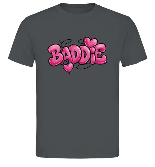 Чоловіча футболка Baddie Графіт фото