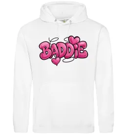 Мужская толстовка (худи) Baddie Белый фото