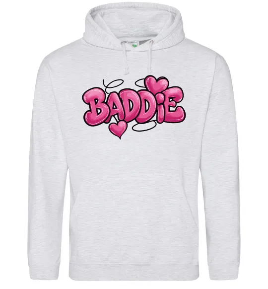 Жіноча толстовка (худі) Baddie Сірий меланж фото