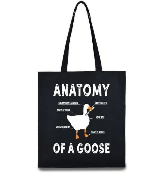 Еко-сумка Anatomy of goose Чорний фото
