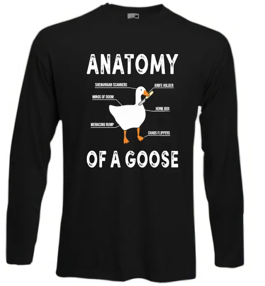 Лонгслив Anatomy of goose Черный фото