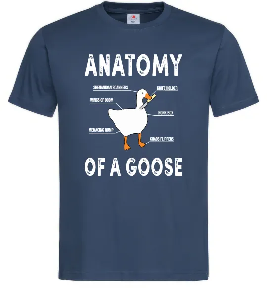 Мужская футболка Anatomy of goose Темно-синий фото