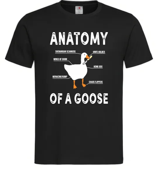 Мужская футболка Anatomy of goose Черный фото