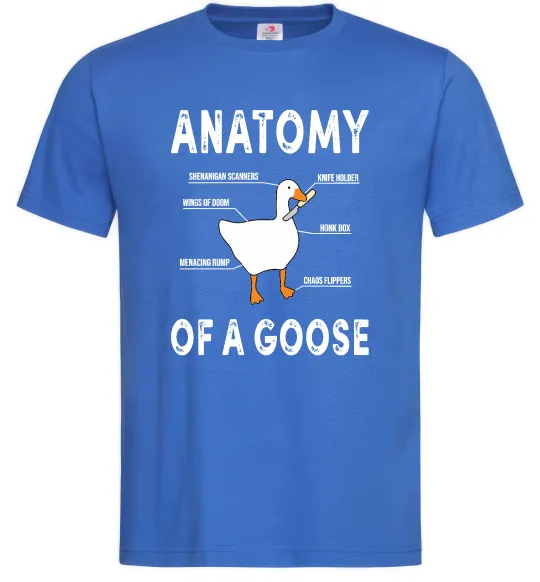 Мужская футболка Anatomy of goose Ярко-синий фото
