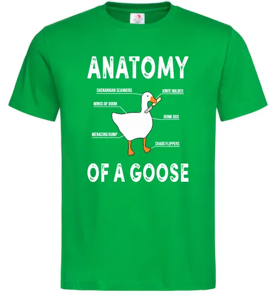 Мужская футболка Anatomy of goose Зеленый фото