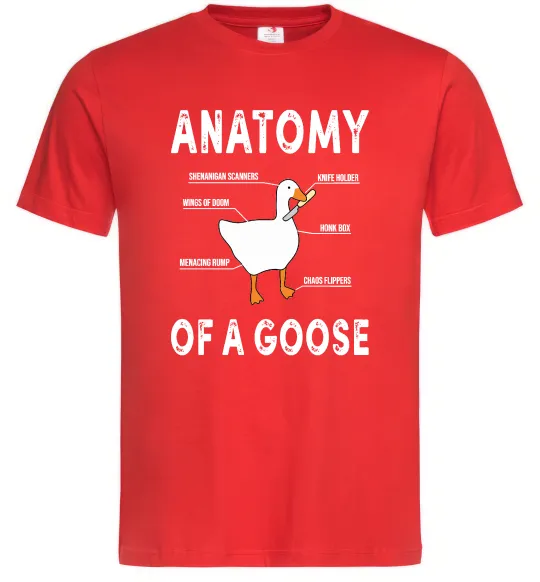 Мужская футболка Anatomy of goose Красный фото