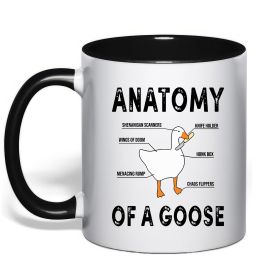 Чашка с цветной ручкой Anatomy of goose