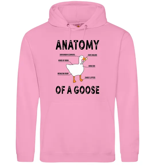 Мужская толстовка (худи) Anatomy of goose Розовый фото
