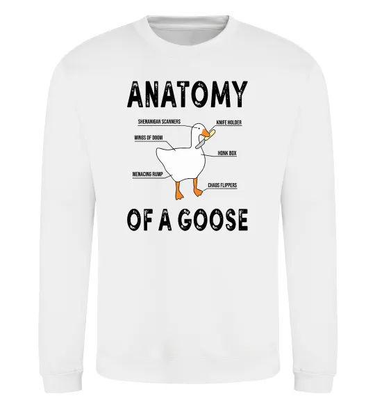 Свитшот Anatomy of goose Белый фото