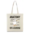 Еко-сумка Anatomy of goose Бежевий фото