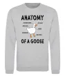 Світшот Anatomy of goose Сірий меланж фото