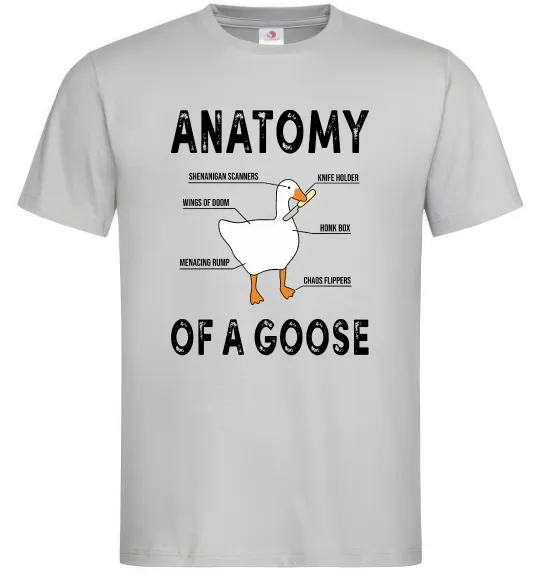 Мужская футболка Anatomy of goose Серый фото