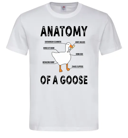 Мужская футболка Anatomy of goose Белый фото