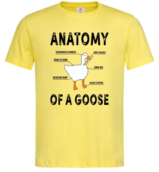Мужская футболка Anatomy of goose Лимонный фото