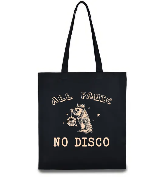 Еко-сумка All panic No disco Чорний фото