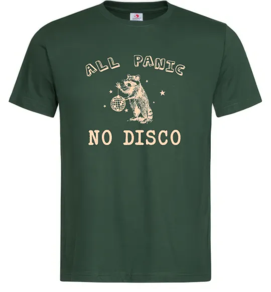 Мужская футболка All panic No disco Темно-зеленый фото