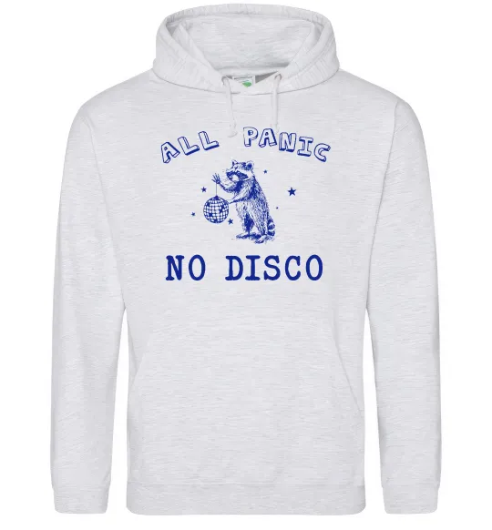 Мужская толстовка (худи) All panic No disco Серый меланж фото