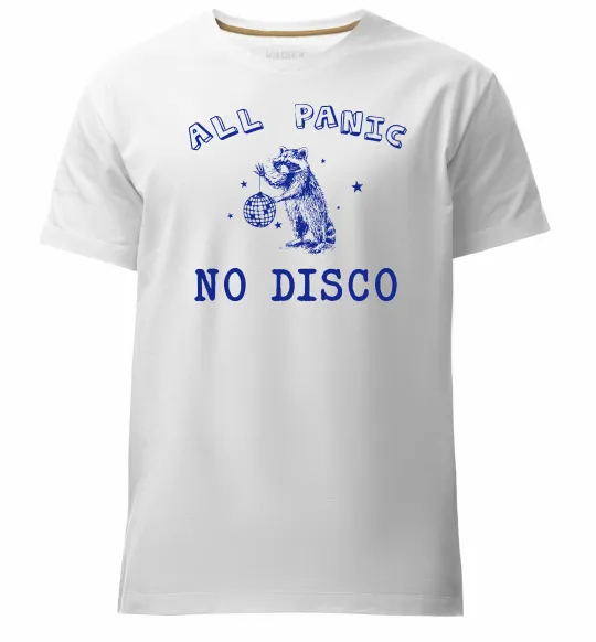 Мужская премиум футболка All panic No disco Белый фото