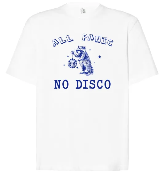 Футболка Оверсайз All panic No disco Білий фото