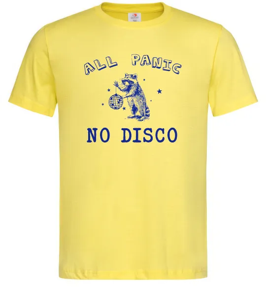 Мужская футболка All panic No disco Лимонный фото