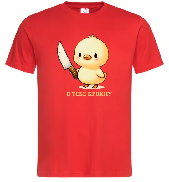 Мужская футболка Агресивне каченя Красный фото