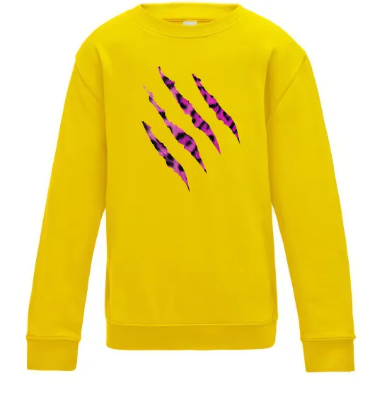 Дитячий світшот Рожеві подряпини Сонячно жовтий фото