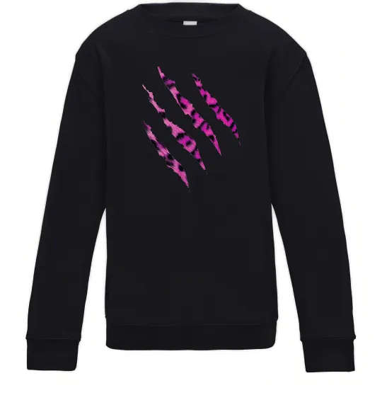 Дитячий світшот Рожеві подряпини Чорний фото