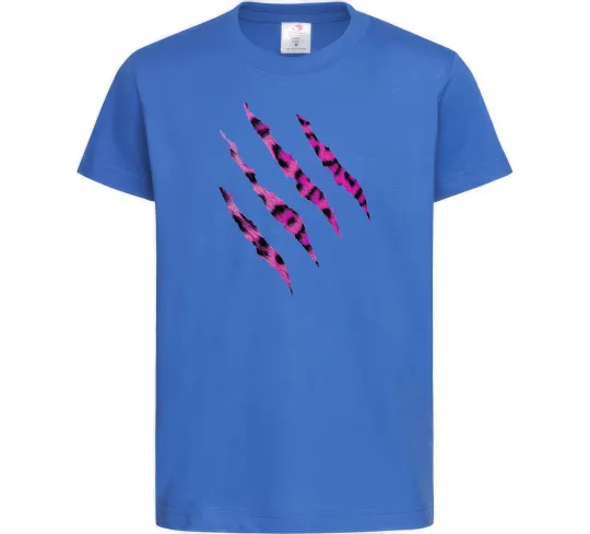 Детская футболка Рожеві подряпини Ярко-синий фото