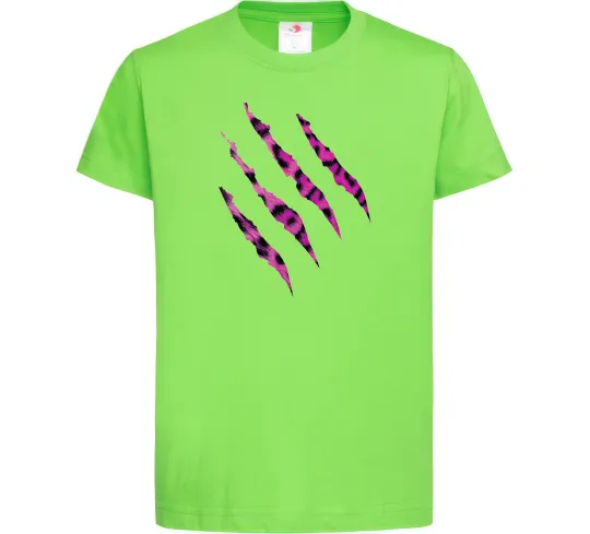 Детская футболка Рожеві подряпини Лаймовый фото