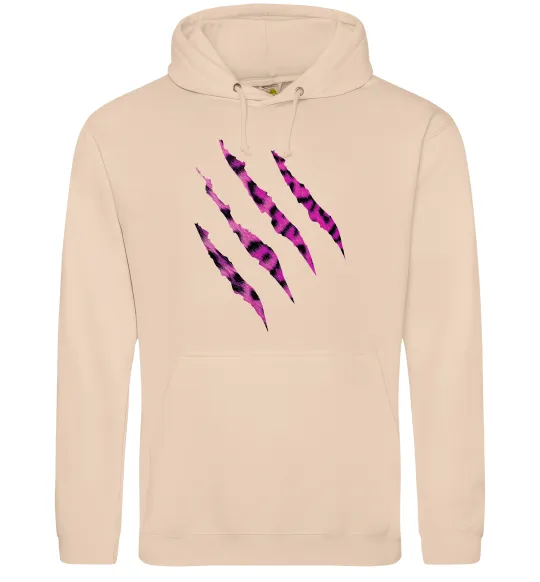 Мужская толстовка (худи) Рожеві подряпини Песочный фото
