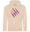 Женская толстовка (худи) Рожеві подряпини Песочный фото