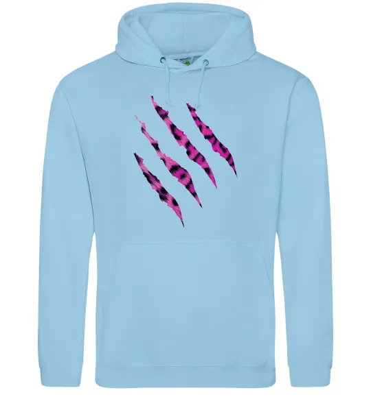 Женская толстовка (худи) Рожеві подряпини Голубой фото