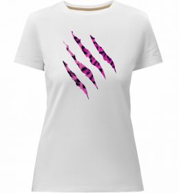 Жіноча преміум футболка Рожеві подряпини