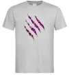 Чоловіча футболка Рожеві подряпини Сірий фото