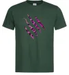 Чоловіча футболка Рожеві подряпини Темно-зелений фото