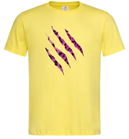 Чоловіча футболка Рожеві подряпини Лимонний фото