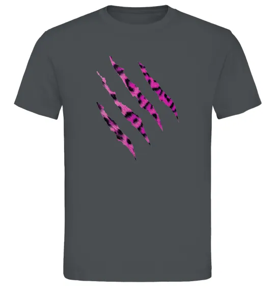 Чоловіча футболка Рожеві подряпини Графіт фото