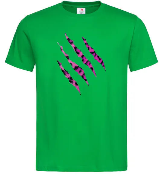 Чоловіча футболка Рожеві подряпини Зелений фото