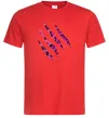 Чоловіча футболка Рожеві подряпини Червоний фото