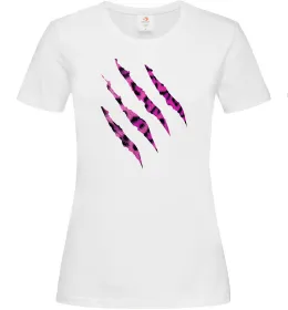 Женская футболка Рожеві подряпини Белый фото