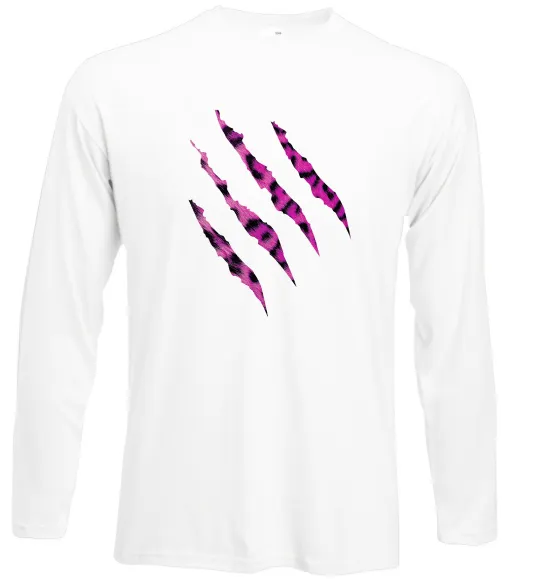 Лонгслів Рожеві подряпини Білий фото