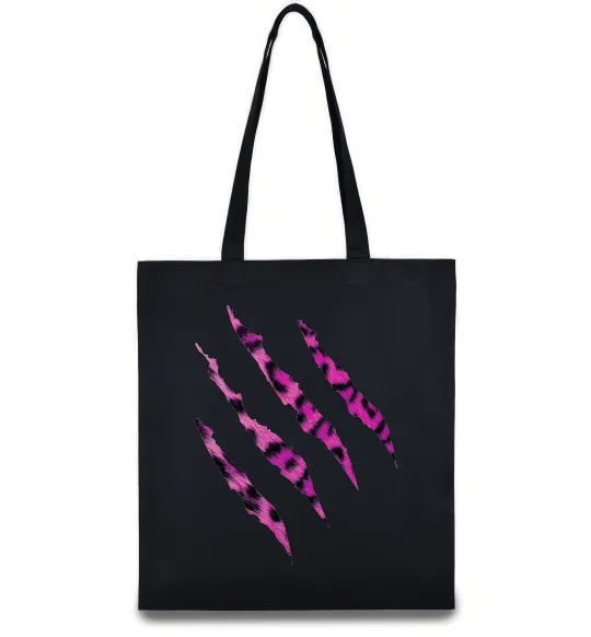 Еко-сумка Рожеві подряпини Чорний фото