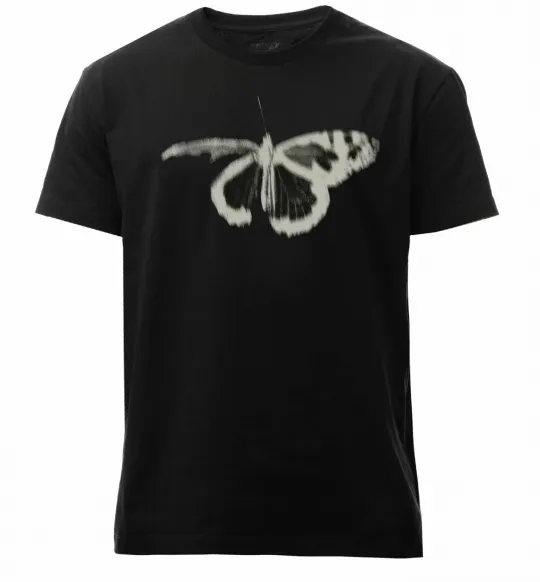 Чоловіча преміум футболка Метелик ретро Чорний фото