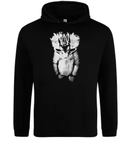 Мужская толстовка (худи) Котик Y2K Черный фото