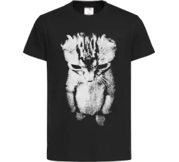 Детская футболка Котик Y2K Черный фото