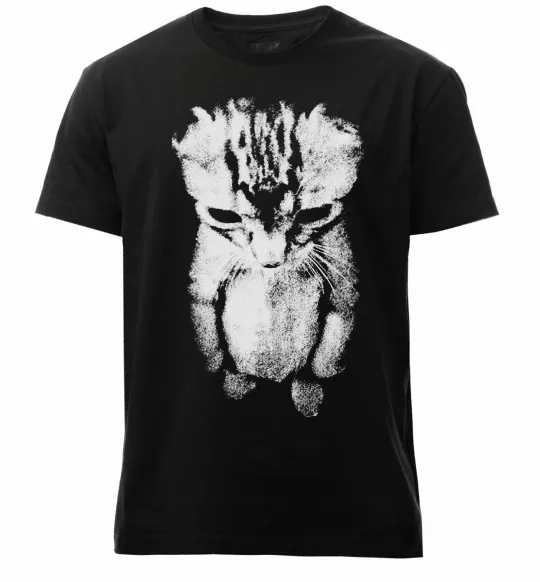 Чоловіча преміум футболка Котик Y2K Чорний фото