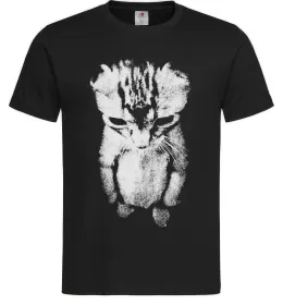 Мужская футболка Котик Y2K Черный фото