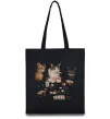 Еко-сумка Коти грають в покер Чорний фото